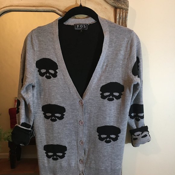 POL Sweaters - POL Skull cardigan